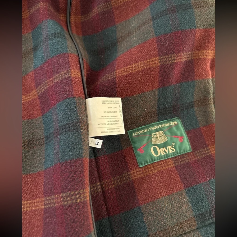 Vintage Orvis Duffle Coat Wool Cashmere Plaid Lined Toggle England 
Size Medium - Picture 9 of 12